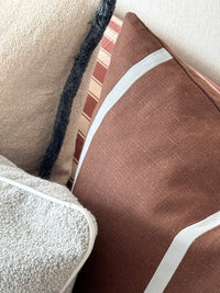 Baya Otis Cushion - Chocolate/Sky