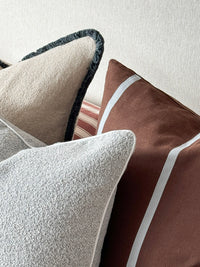 Baya Otis Cushion - Chocolate/Sky