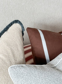 Baya Otis Cushion - Chocolate/Sky