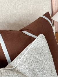 Baya Otis Cushion - Chocolate/Sky