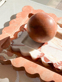 CoTheory Marble Tray small scalloped brown calacatta incense holder elegant design