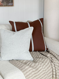 Baya Otis Cushion - Chocolate/Sky