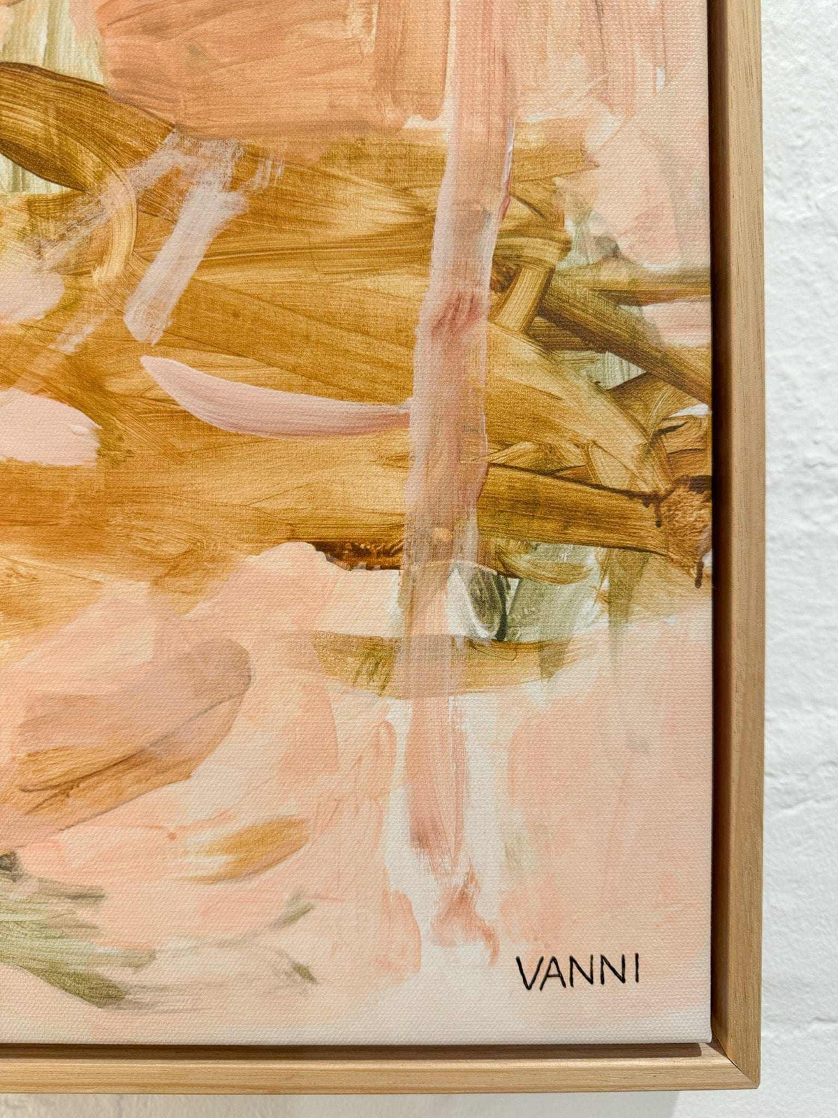 Vanni Art Prints Oak framed Vanni Limited Edition Fine Art Canvas Print - Blush of Dawn - 60x60cm - store pick up only