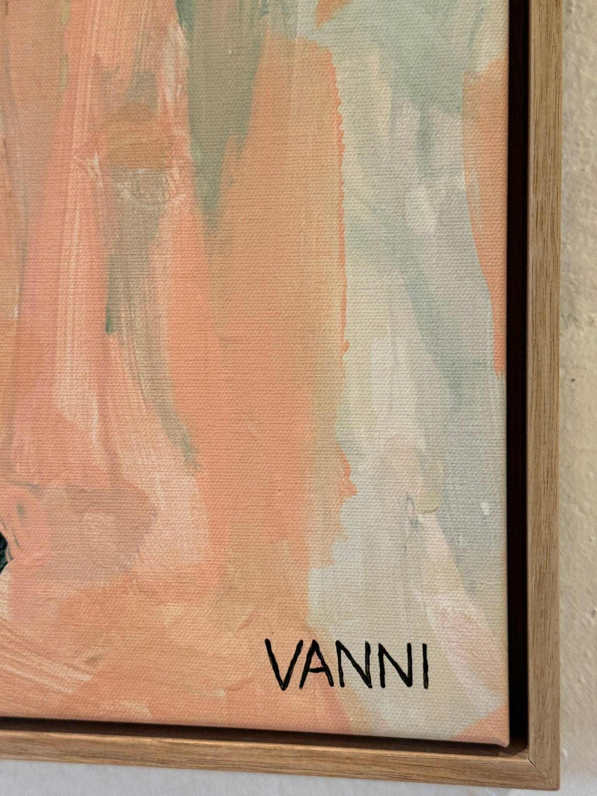 Oak framed Vanni Limited Edition fine art canvas print titled Under a Safe Sky, 100x100cm, store pickup only