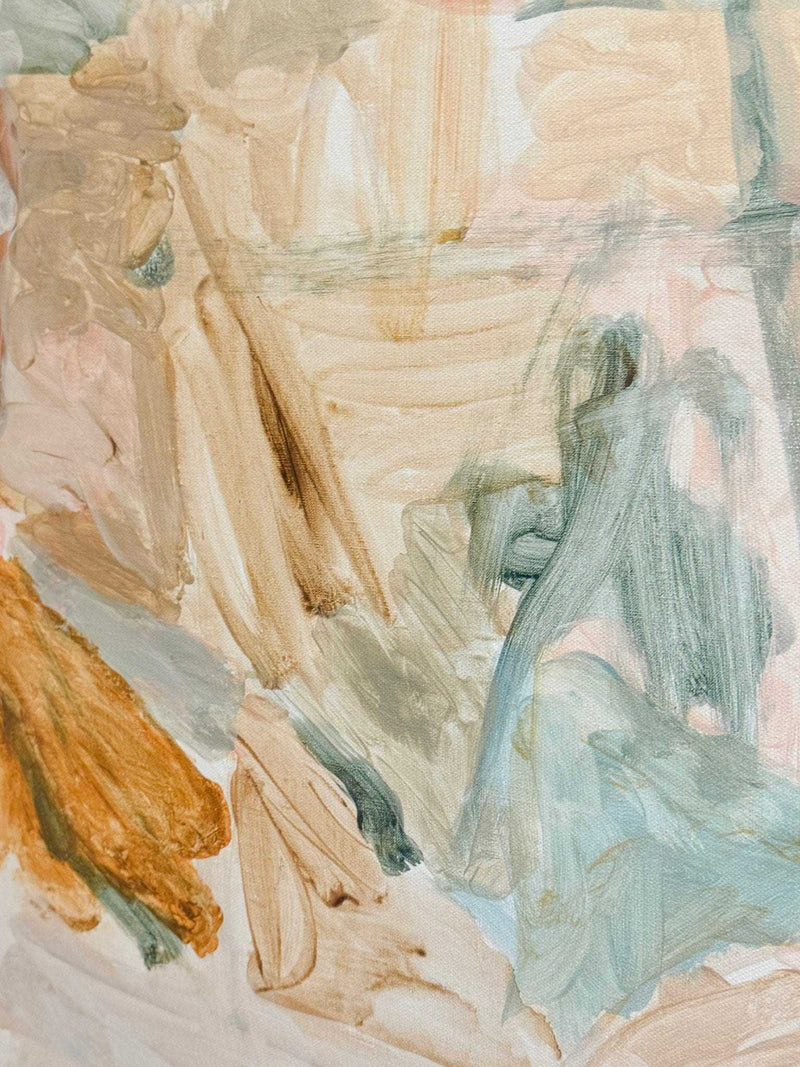 Oak framed Vanni Limited Edition Fine Art Canvas Print Breathing in the New 90x108cm with floating oak frame