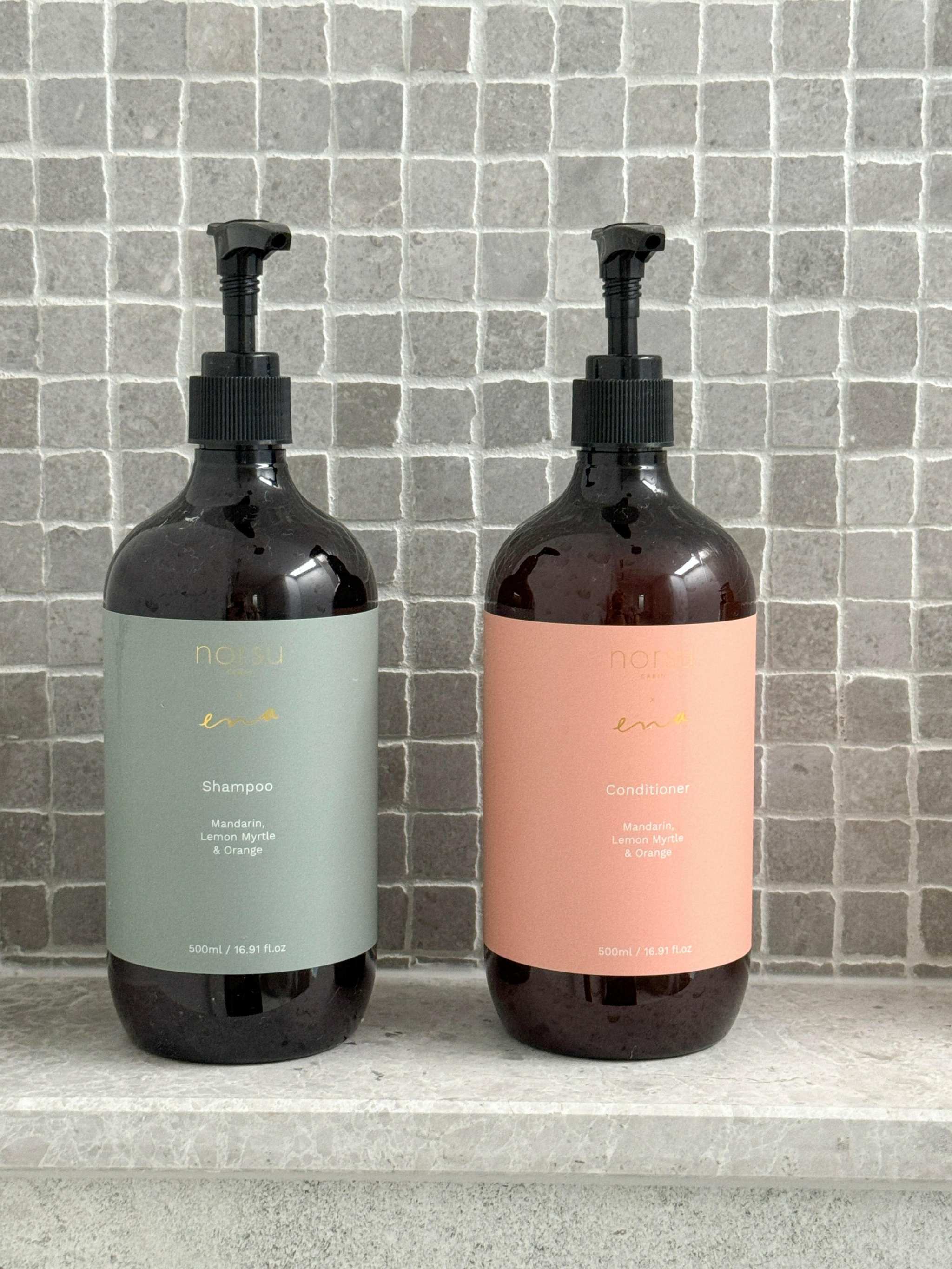 Ena Body Wash & Lotion norsu Cabin x Ena - Shampoo, Mandarin, Lemon Myrtle & Orange, 500ml