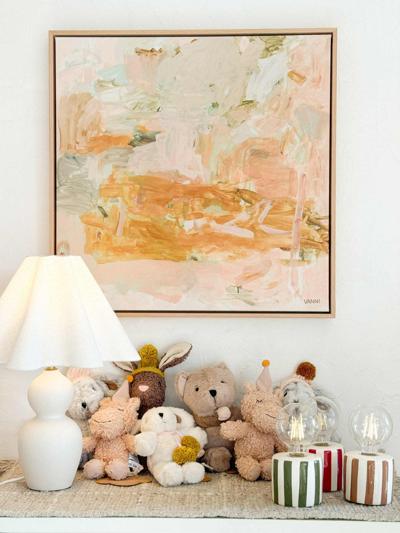 Vanni Art Prints Oak framed Vanni Limited Edition Fine Art Canvas Print - Blush of Dawn - 60x60cm - store pick up only