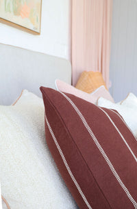 Baya Juno Cushion Mulberry 55x55cm 100% cotton woven jacquard decorative pillow