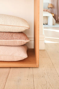 Vanilla Sculpt Lumbar Cushion from norsu STUDIO Forma Collection 90x40cm with premium fabric and feather-down filling