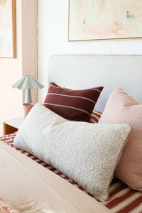 Baya Juno Cushion in Mulberry with woven jacquard texture and 55x55cm size