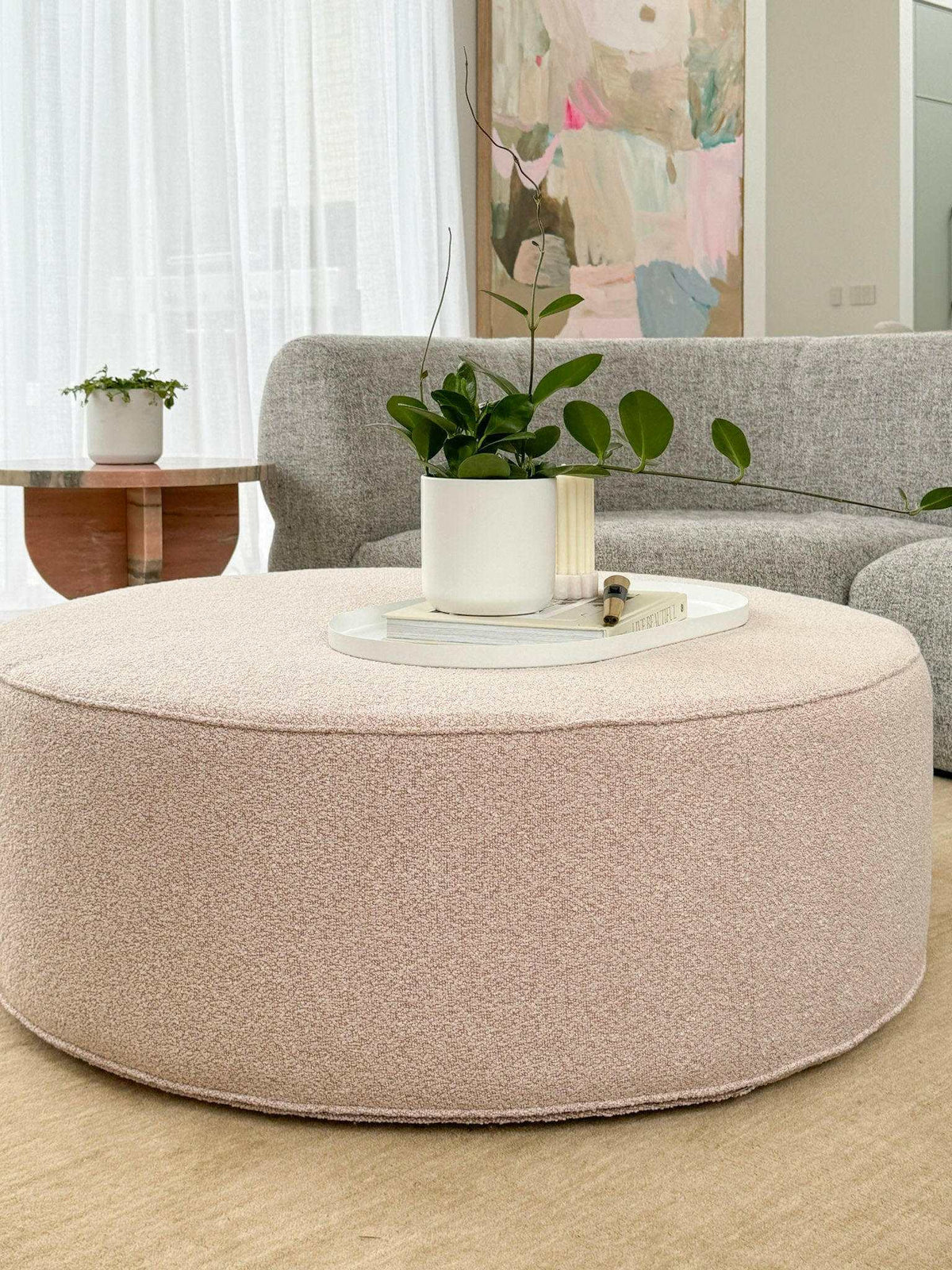 norsu interiors Ottomans norsuHOME Ottoman, Blush Boucle (Various Sizes)