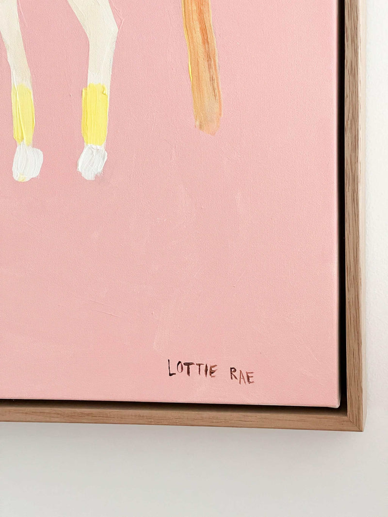 Oak framed Lottie Rae Smooth Operator fine art canvas print 55x38cm