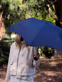 BLUNT Metro Umbrella in midnight navy with compact, durable design and auto-open feature, perfect for everyday use and wind resistance.