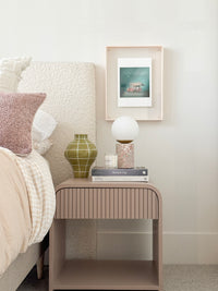 GlobeWest Chloe Channel Bedside - Chai