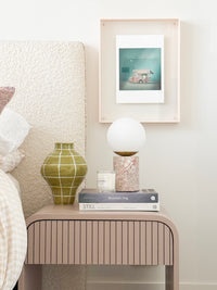 GlobeWest Chloe Channel Bedside - Chai