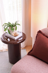 Fleur Side Table Umber Gloss