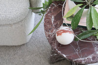 CoTheory Orbit Marble Sphere Table Sculpture - Brown Calacatta