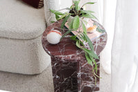 CoTheory Orbit Marble Sphere Table Sculpture - Brown Calacatta