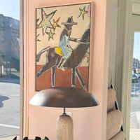 Oak Framed Marcia Priestley 'The Rider + Saffron' canvas print - 42x59.4cm - store pick up only