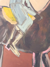 Oak Framed Marcia Priestley 'The Rider + Saffron' canvas print - 42x59.4cm - store pick up only