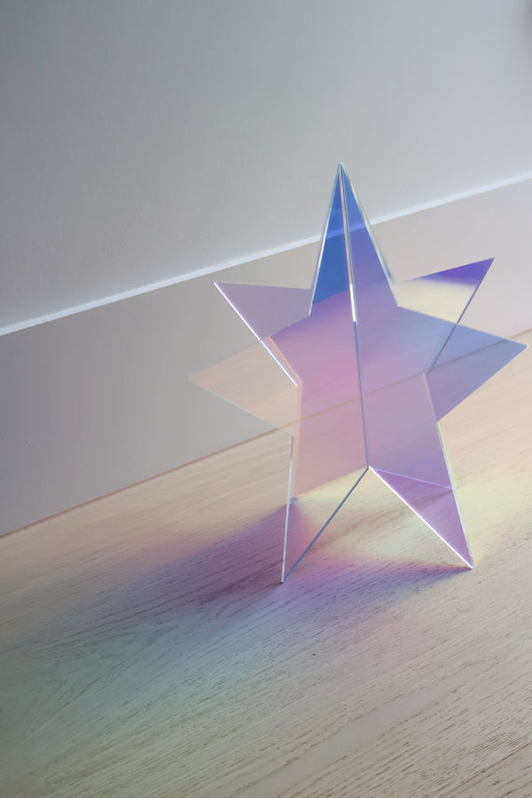 norsu STUDIO Standing Star Table Decoration - Iridescent (Various Sizes)