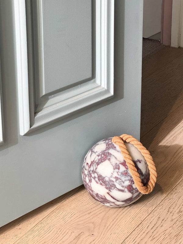 norsu STUDIO Duality Collection Marble Door Stop in Viola Marble | Norsu Interiors