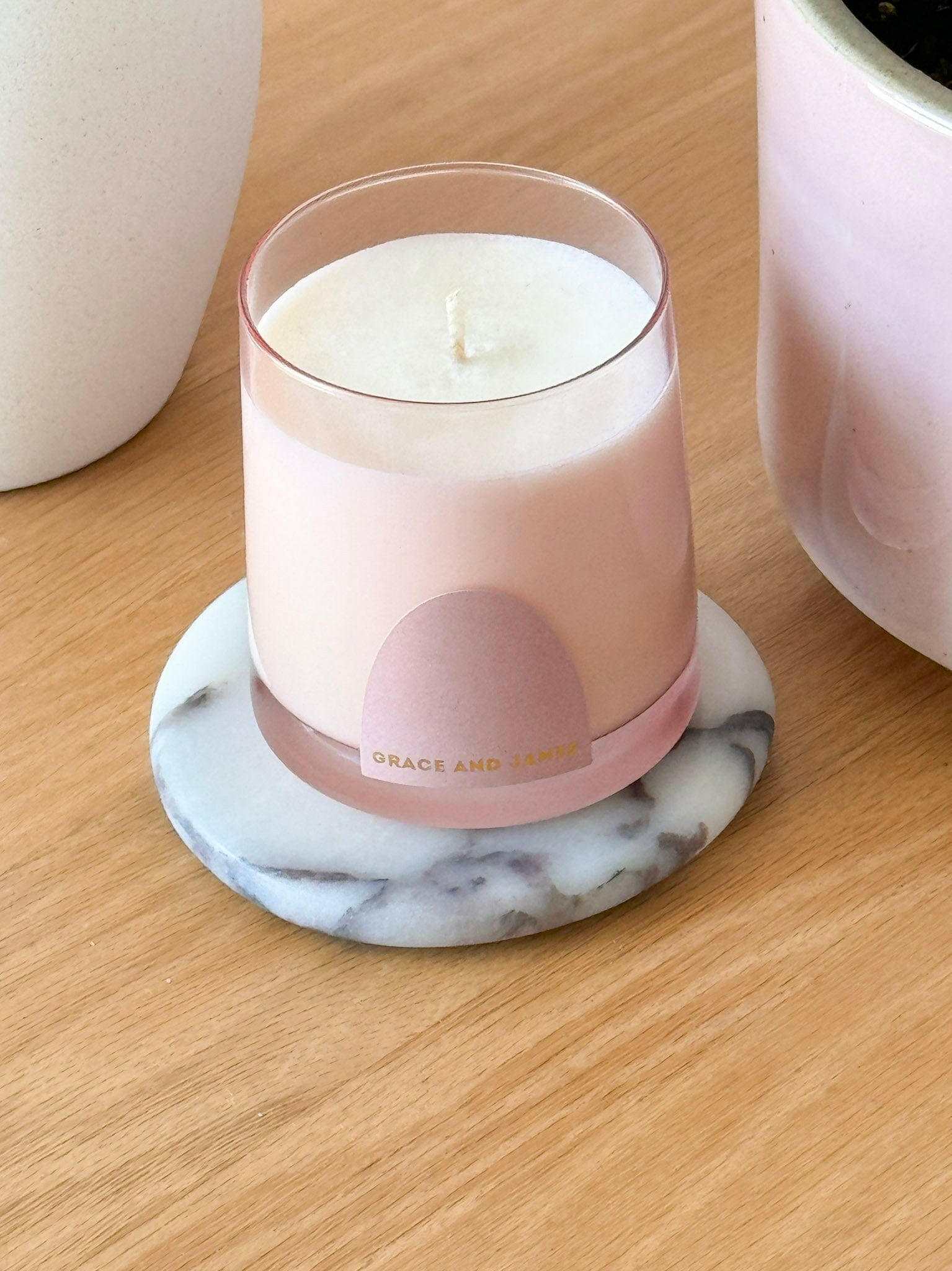 Black Blaze placemats & coasters Black Blaze - Calacatta Viola Marble Coaster Set