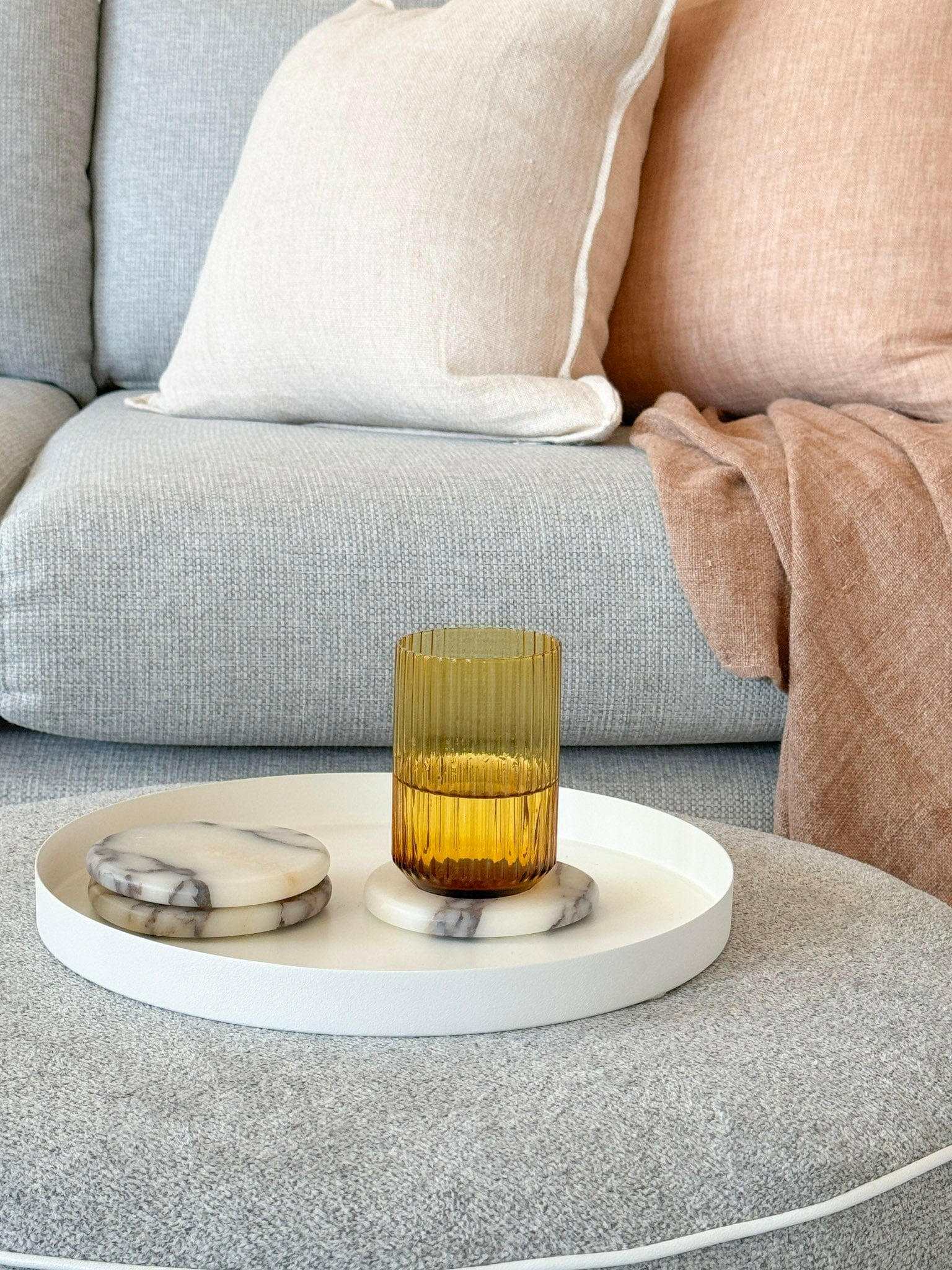 Black Blaze placemats & coasters Black Blaze - Calacatta Viola Marble Coaster Set
