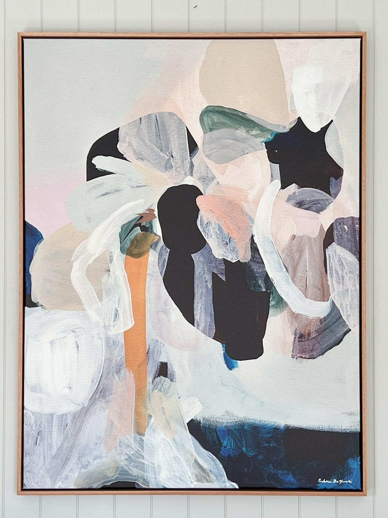 Oak framed Prudence De Marchi abstract fine art canvas print 90x120cm