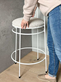 Zenn Design Bar Stools Zenn Design, The Archie Stool, Ovis Boucle Ecru