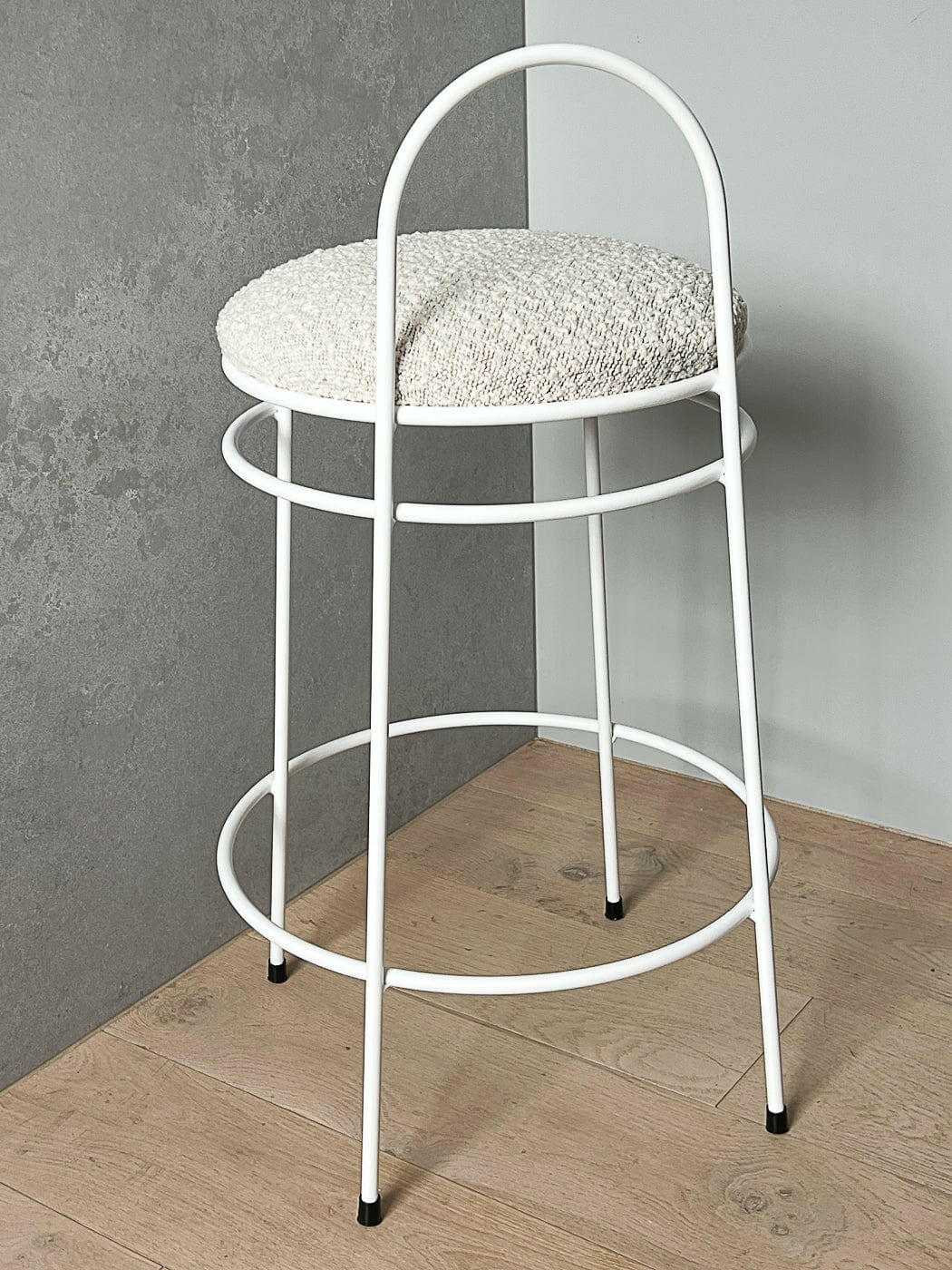 Zenn Design Bar Stools Zenn Design, The Archie Stool, Ovis Boucle Ecru