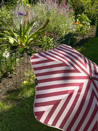 BLUNT Metro Umbrella in Desert Rose design with compact, durable, wind-resistant canopy inspired by Australian Sturt Desert Rose petals