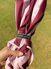 BLUNT Metro Umbrella Desert Rose compact durable windproof collapsible with crimson and blush petals design