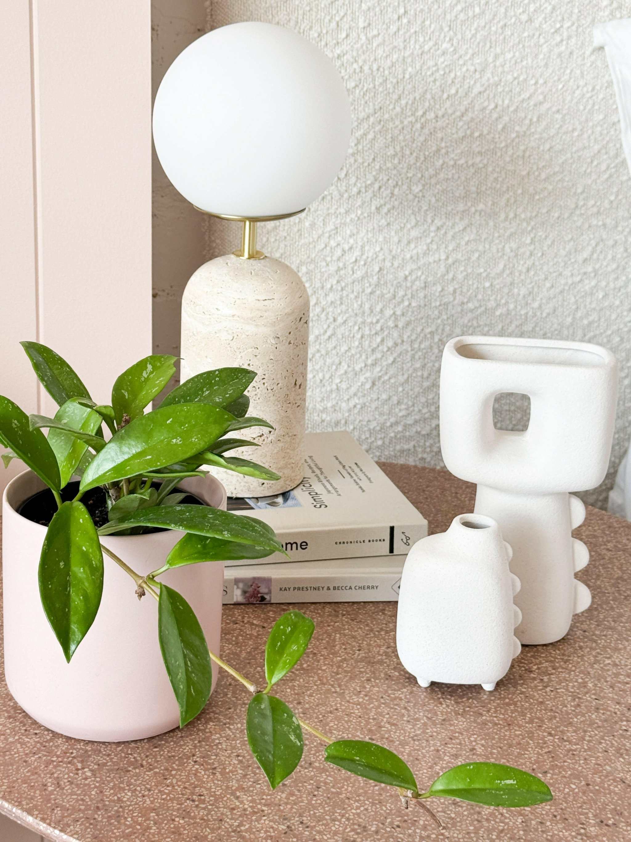 norsu interiors Lamps Tova Travertine Lamp