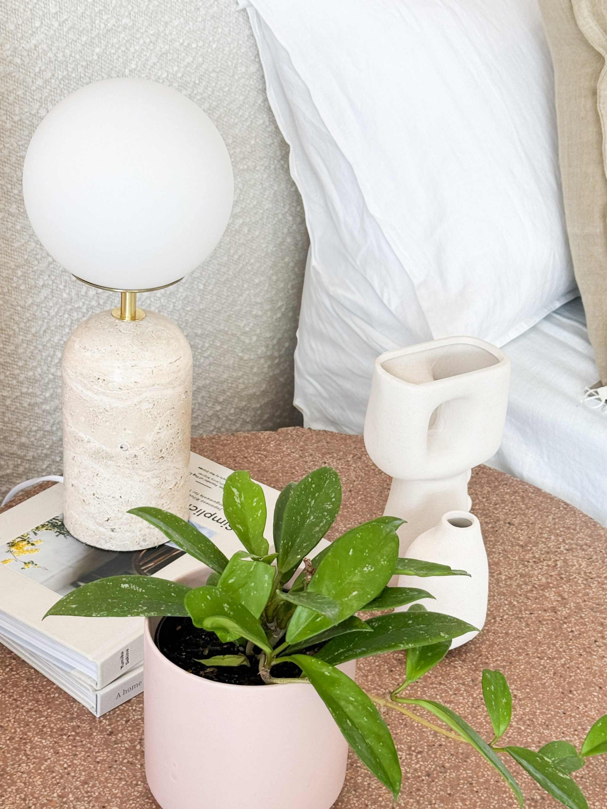 Norsu Interiors Lamps Tova Travertine Lamp