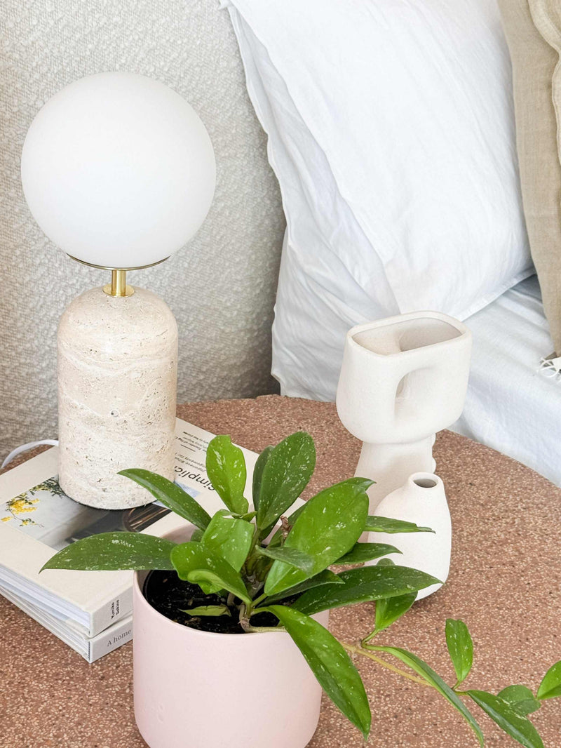 Norsu Interiors Lamps Tova Travertine Lamp