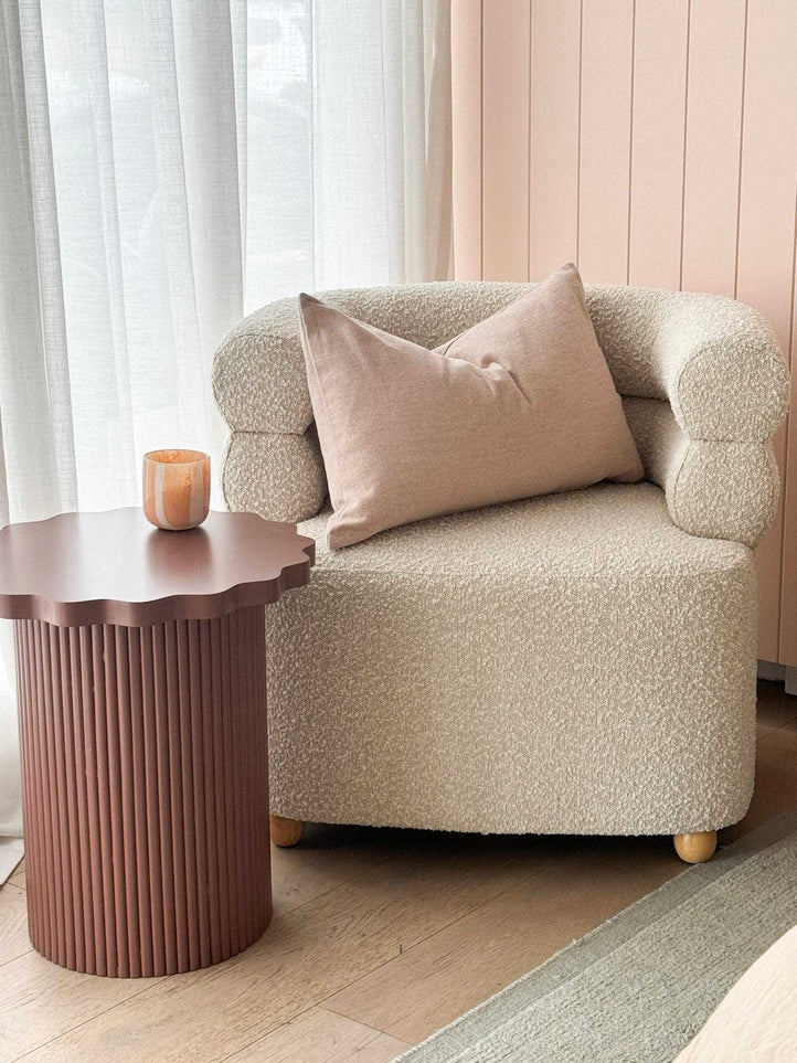 Norsu Interiors Side Table Floret Wood Side Table, rust