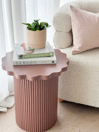 Norsu Interiors Side Table Floret Wood Side Table, rust