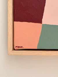 Original Oak framed Tracey Mock Artwork - B - 33 x 33cm
