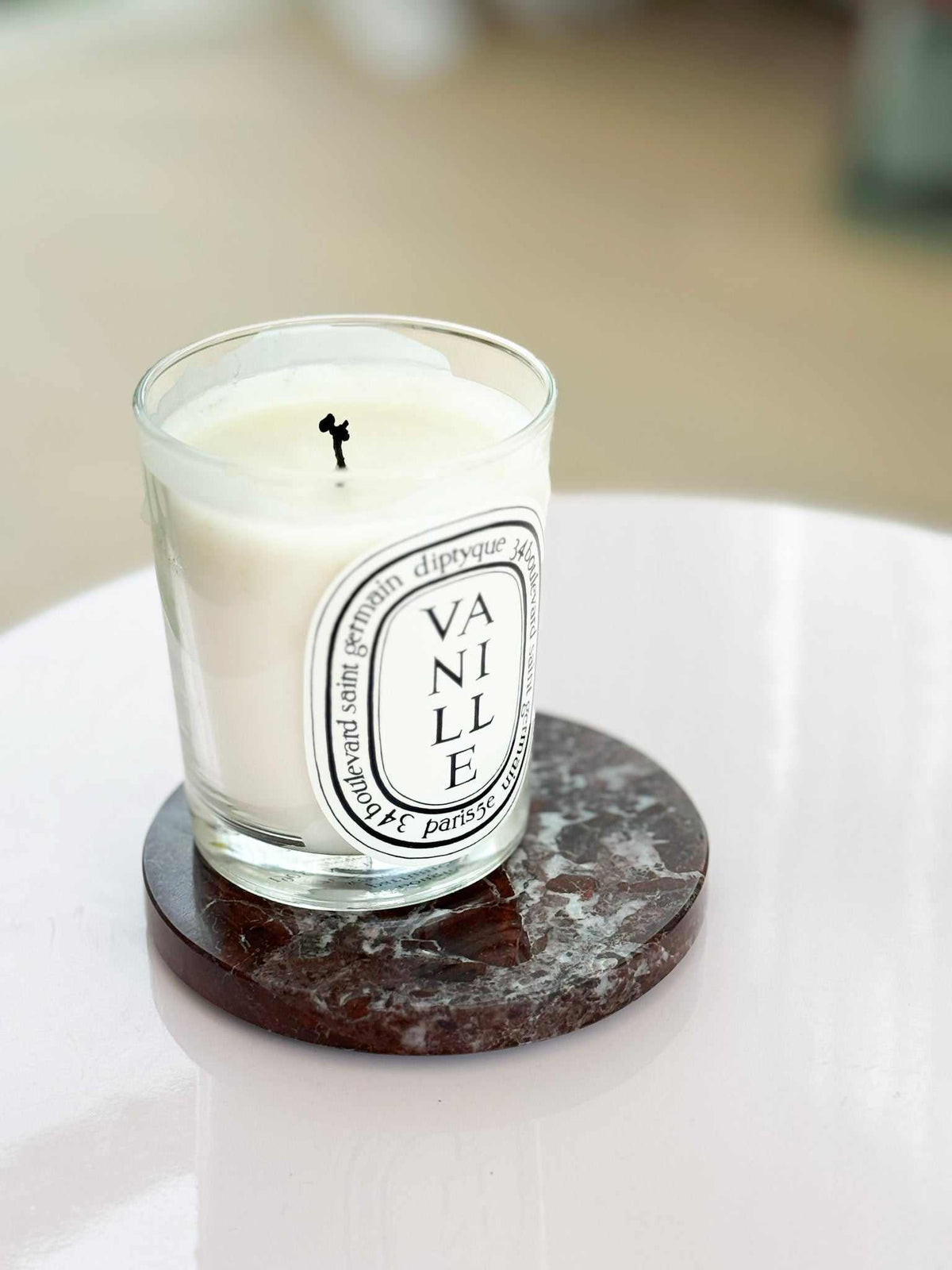 norsu STUDIO Duality Collection Rosso Levanto marble coasters set of two with burgundy veining