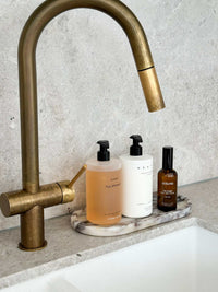 norsu Studio Viola Marble Oval Tray with purple veining from Duality collection