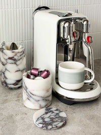 norsu STUDIO Viola Marble Jar with purple veining from Duality Collection for versatile home storage