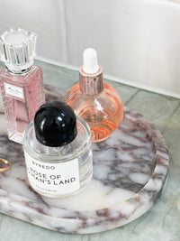 norsu Studio Viola Marble Oval Tray with purple veining from Duality Collection