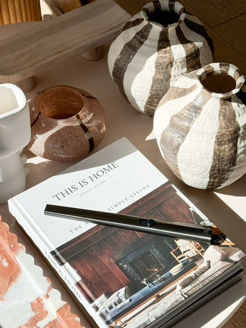 Flint Candle Lighter Flint - Rechargeable Lighter - Gunmetal