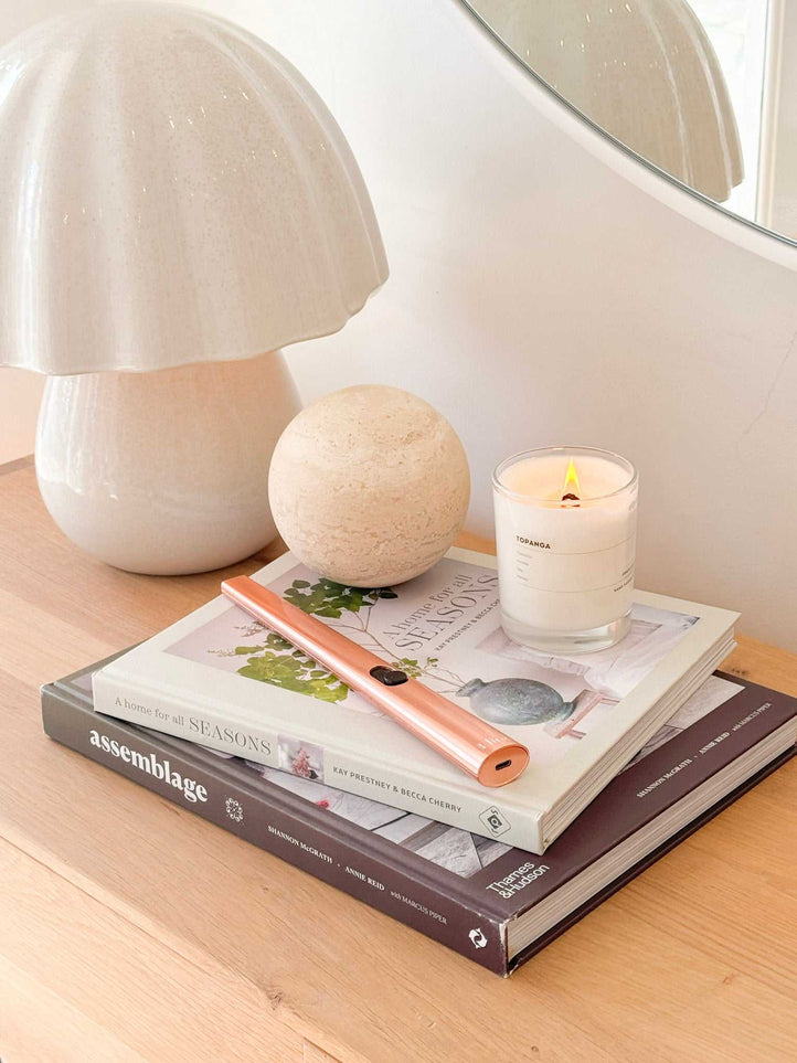 Flint Candle Lighter Flint - Rechargeable Lighter - Rose Gold