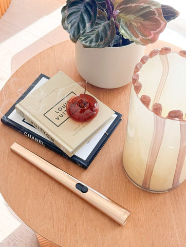 Flint Candle Lighter Flint - Rechargeable Lighter - Gold