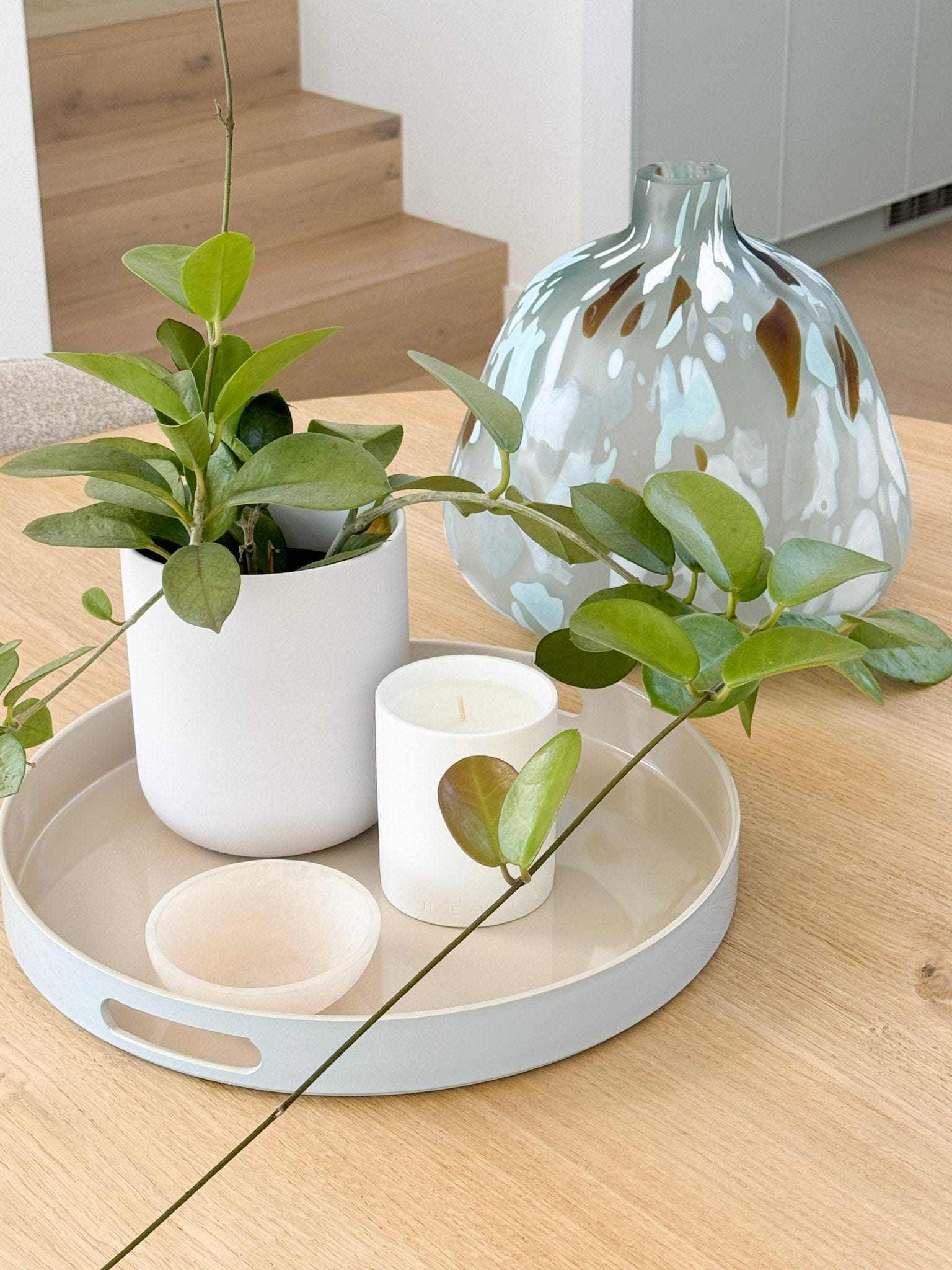 Norsu Interiors Trays Rowan Tone Tray, Oatmeal/Powder Blue