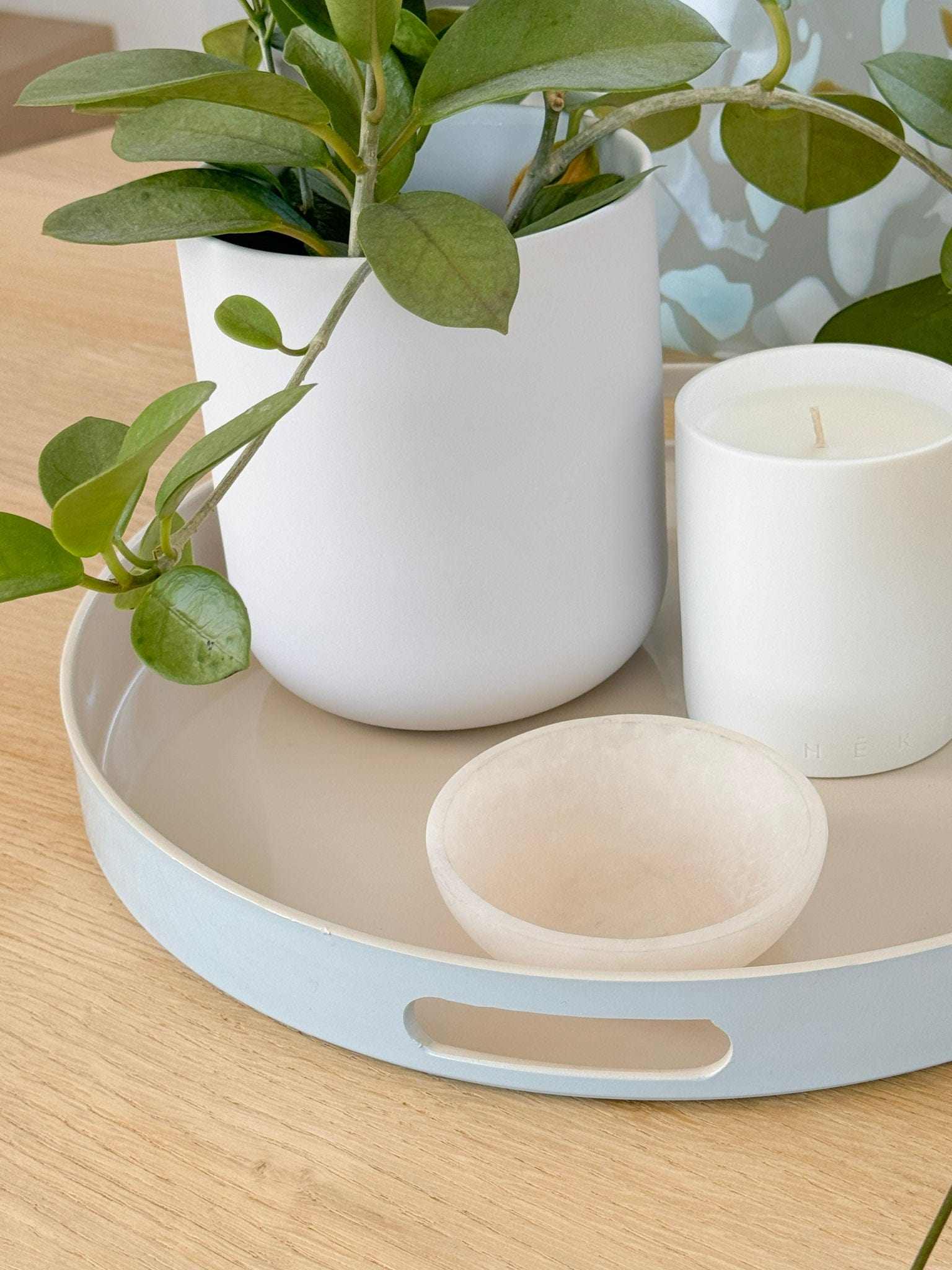 Norsu Interiors Trays Rowan Tone Tray, Oatmeal/Powder Blue