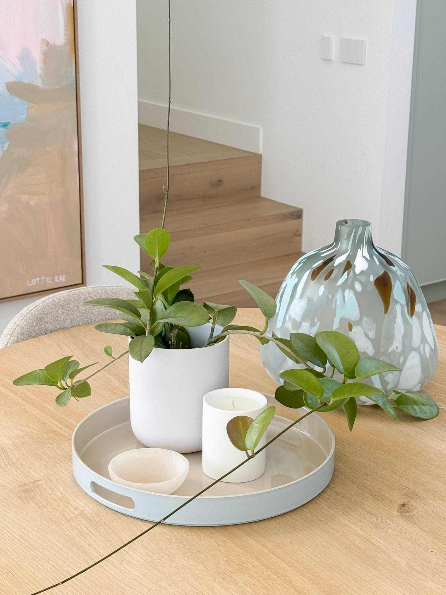 Norsu Interiors Trays Rowan Tone Tray, Oatmeal/Powder Blue