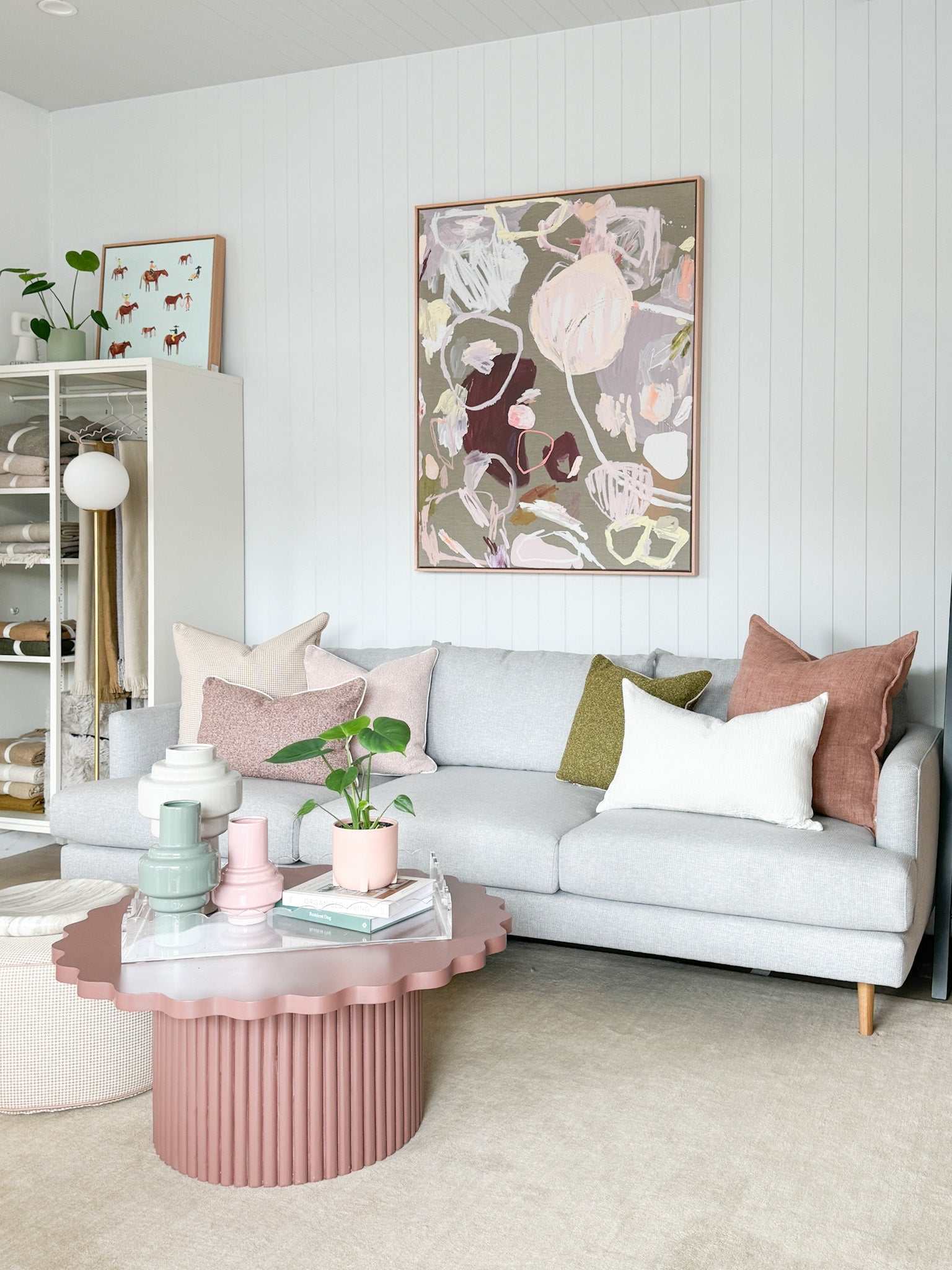 Untamed Energy limited edition abstract canvas print by Rebecca Koerting with vibrant coastal-inspired colors